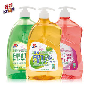 keon/奇强 植物皂精华洁净手洗型580g*3瓶 金银花香洗衣液皂液