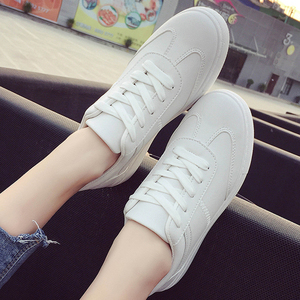 纯白色帆布鞋女学生韩版白鞋百搭平底小白鞋白运动鞋球鞋休闲板鞋