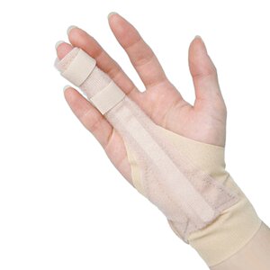 日本制代购bonbone手腕手指支撑骨折固定绑带2-5指用1支装肤色
