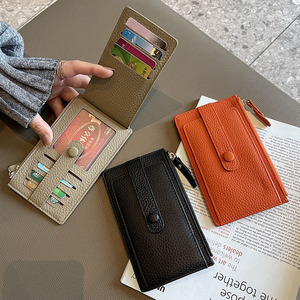 装卡的卡包女卡片包超薄小巧卡夹大容量多卡位零钱包真皮新款放卡