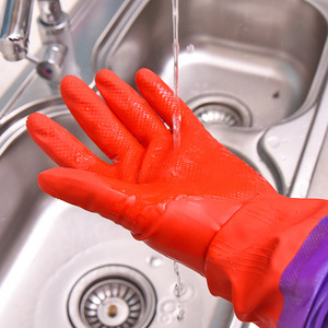 天天特价加绒橡胶手套加厚洗碗洗衣服乳胶手套 防水耐用家务清洁
