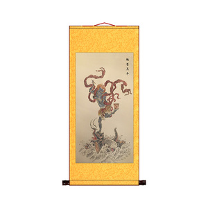 上新魁星点斗踢斗画像题名事业高升客厅书房装饰画卷轴挂画
