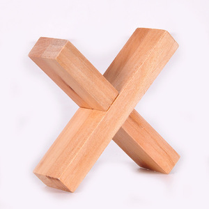 成人古典智力玩具木制益智玩具孔明锁鲁班锁类十字架十字旋转