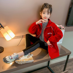 小女孩穿的中长款风衣外12岁女童装学生5初秋10套束腰褂子7冲新款