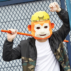 西游记创意diy儿童齐天大圣孙悟空面具搞怪搞笑头套舞台表演道具