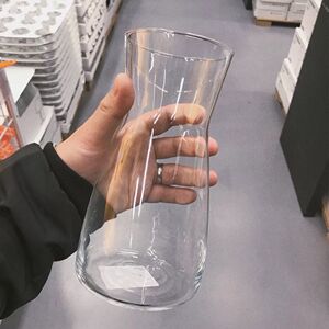 卡拉夫 餐用水瓶花瓶插画办公室装饰透明玻璃1公升宜家代购国内