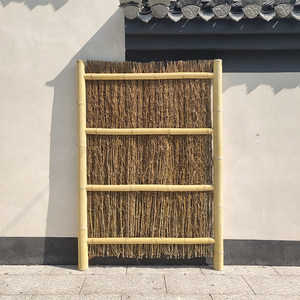 毛竹枝屋顶装饰竹丝编制户外篱笆围墙乡村民宿庭院栅栏竹丫丝围栏