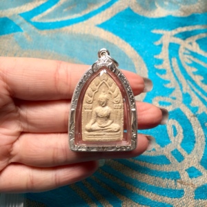 阿赞仲 2513 双刀坤平 银壳带卡 甄子丹同款 泰国佛牌真品