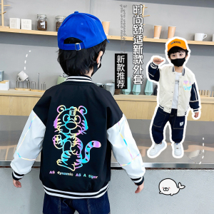 宝宝春秋可爱棒球服1-3岁儿童洋气4夹克禧男童5炸街霸气6休闲外套