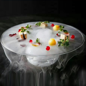 特色干冰液氮餐具创意分子料理意境菜个性时尚酒店餐厅玻璃盘子