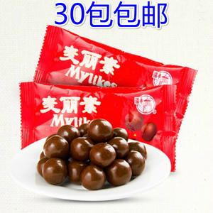 梁丰麦丽素巧克力25克糖果涂层型巧克力休闲糖果零食30袋包邮
