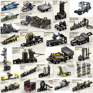 lego 乐高科技moc akiyuki gbc小球工厂 流水线 积木创意搭建图纸