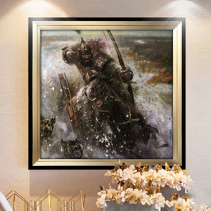 客厅玄关装饰画餐厅沙发背景墙壁画挂画王可伟㊣中国古典将军油画