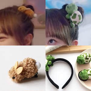 外星女生柴小七2小布同款发夹女毛绒小兔子发卡软萌小乌龟刘海夹