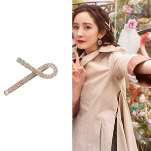 爱的二八定律杨幂秦施同款发夹女2022新款发饰交叉形刘海边夹发卡