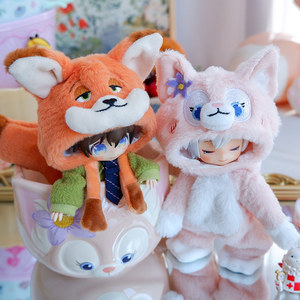 ob11娃衣 小狐狸套装外套连体衣 molly娃娃衣服12分bjd gsc素体