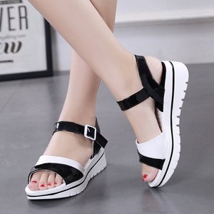女生凉鞋韩版学生黑白