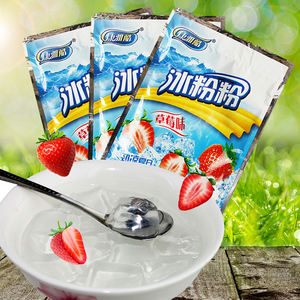 康雅酷 冰粉粉(魔芋精粉)草莓味 _ 康雅酷冰粉粉籽粉40g*10袋 草莓味