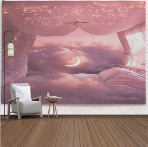 网红墙布背景布墙面挂布ins高级感直播间3d卧室房间改造遮丑超大