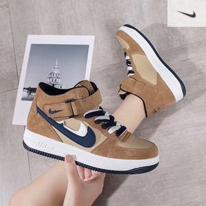 官网正版耐克aj板鞋女鞋高帮鞋女冬季加绒空军一号运动运动鞋潮鞋