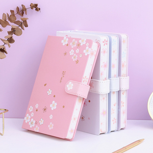 学生笔记本子可爱日记本方格插画彩页本子花樱有时粉色记事本学生文具