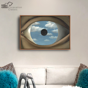 雷尼马格利特 rene magritte 眼睛 超现实 油画有框画装饰画挂画
