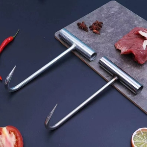 卖肉不锈钢杀猪勾子丁字钩拉货卸水泥子钩猪肉钩手拉钩铁屠宰肉钩