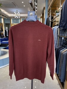 新品德国鲨鱼goodluck德鲨山羊绒男半高圆领纯羊绒套衫rgc215312