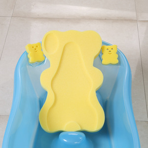 海绵垫沐浴新生儿加厚婴儿洗澡盆可坐躺趴通用支架宝宝床防滑网兜