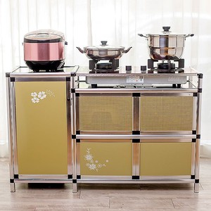 煤气罐专用柜燃气柜灶台柜碗柜家用厨房经济型橱柜简易组装铝合金