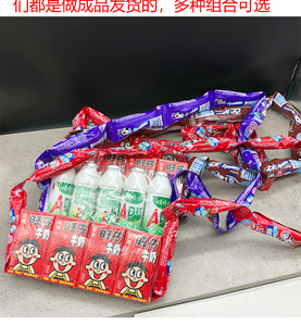 第一个包包抖音同款旺仔一长串棒棒糖连在一起情人节糖果零食礼物