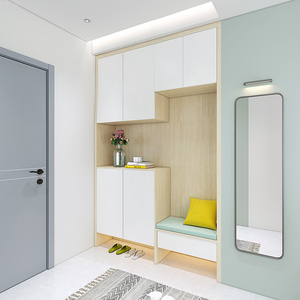 定制鞋柜家用门口全屋套餐衣柜多功能入户鞋柜储物柜一体玄关柜