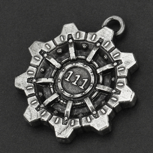 男士创意汽车钥匙扣链环圈挂件游戏辐射避难所手办合金属吊坠饰品