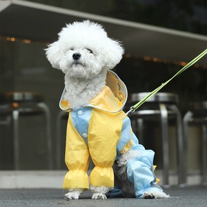 狗狗雨衣雨天防水衣服宠物小狗小型犬中型犬泰迪比熊全包四脚雨披