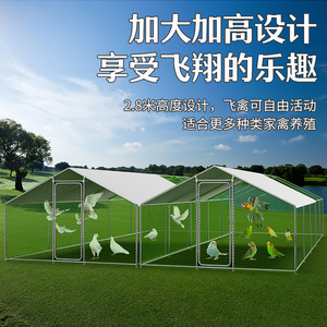 大型户外养殖防雨棚养鸡鸭鹅兔子鸽子鹌鹑孔雀鸡舍铁丝钢管搭建棚