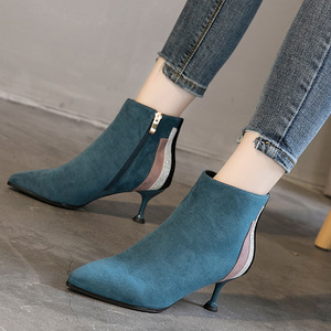 000人付款天猫猫跟单鞋新款2019春季网红百搭尖头低跟法式半拖矮跟小