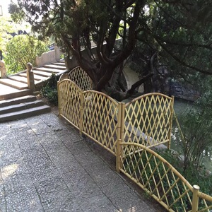 美丽乡村竹子围栏庭院隔断装饰栏杆围墙护栏花园花坛绿色毛竹栅栏