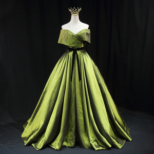 牛油果绿高端新娘敬酒服显瘦气质年会主持宴会艺考独唱演出晚礼服