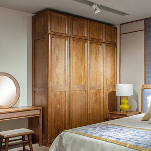 东家阿禧简约现代家具卧室多功能带顶柜四门衣柜大衣橱柜子