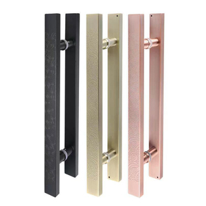 新中式服装店门拉手网红不锈钢祥云玻璃门把手推拉肯德基门扶手柄