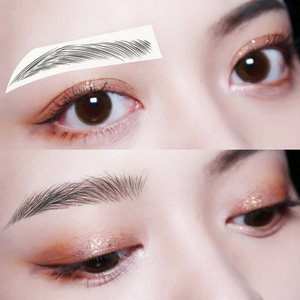 6d仿生态眉贴男女半永久纹绣防水自然仿真3d眉毛贴纸懒人画眉神器