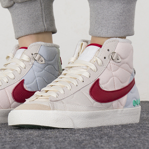 nike耐克新年款红色女鞋2022夏季新款高帮运动鞋休闲鞋加绒板鞋潮