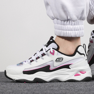 skechers斯凯奇官方女鞋透气老爹鞋2021新款复古休闲运动鞋熊猫鞋