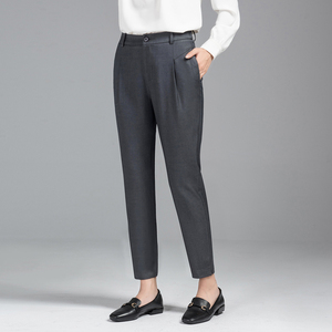 九分小脚哈伦西装裤女春秋职业女裤上班裤子正装裤高腰显瘦锥形裤