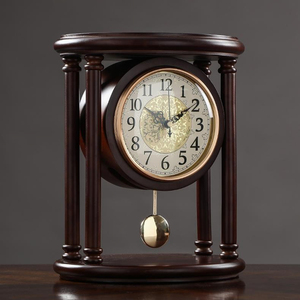 台式摆钟摆放钟表摆件台钟座钟复古中式轻奢坐钟时钟家用客厅桌面