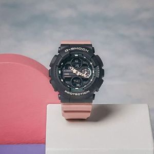 00w淘宝casio卡西欧女士手表g shock series粉色灰表盘gmas110mp 4a10