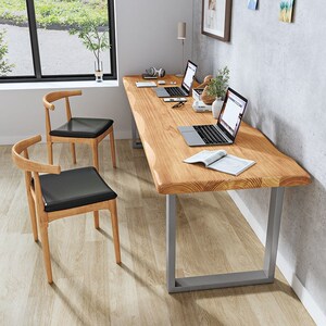 办公长条桌灰色