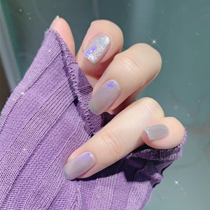 假指甲贴片 小红书 极光晶石猫眼穿戴甲 新娘 孕妇可拆卸美甲成品