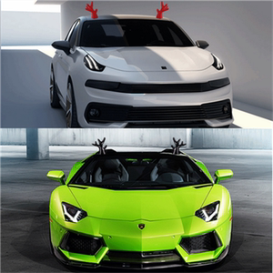 圣诞节汽车装饰鹿角 4s店展车车顶装饰品smart宝骏e200奔驰卖萌角