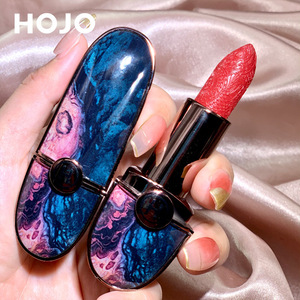 心怡小窝窝淘宝hih流金管身纯白皮革小巧细跟丝绒口红唇艺丝绒口红